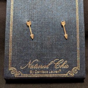 Silver arrow earrings